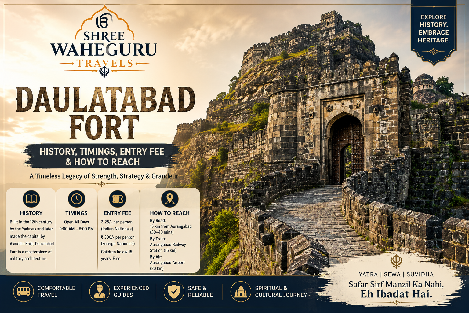 Daulatabad Fort: History, Timings, Entry Fee & How to Reach